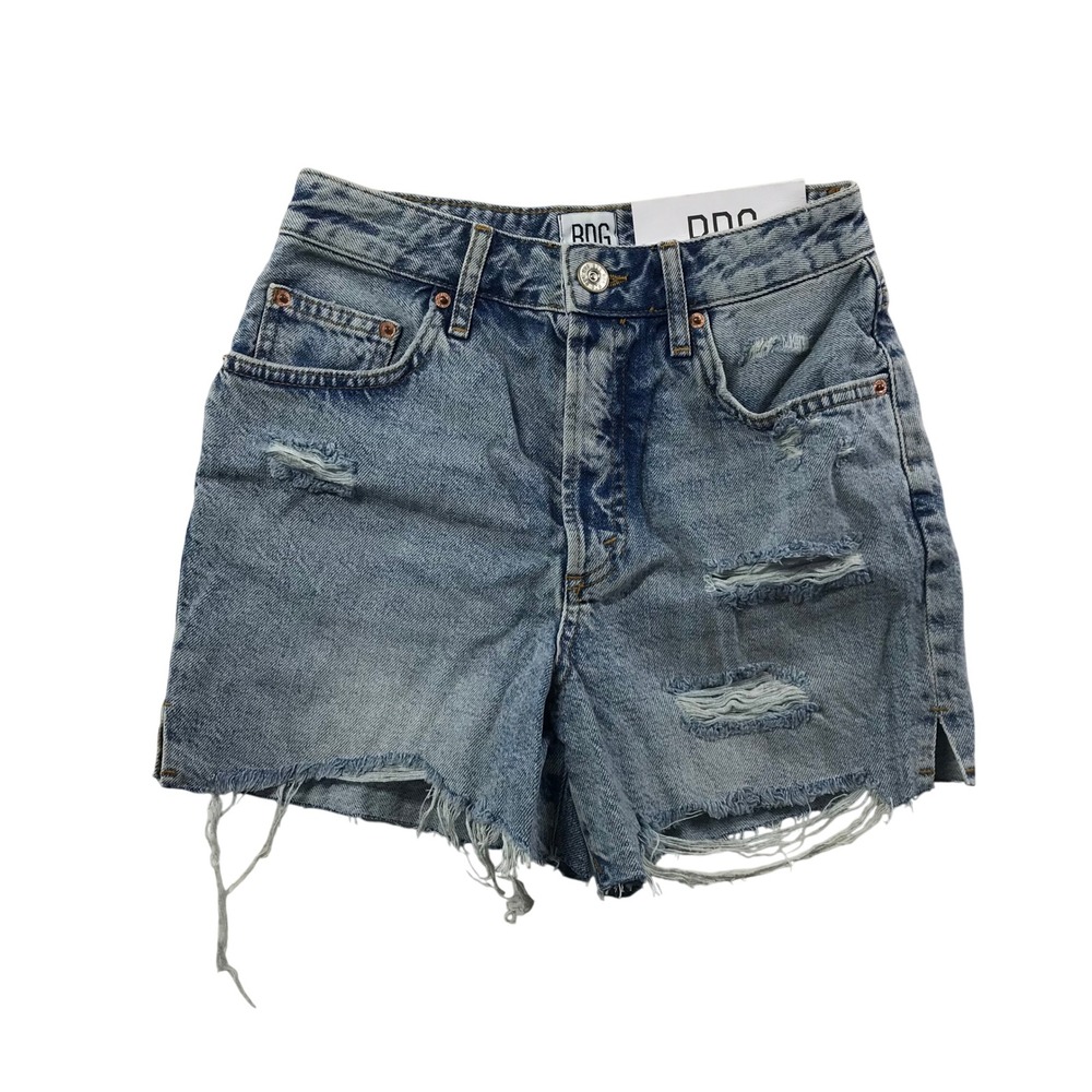 BDG Urban Outfitters Surf Short Light Wash Distressed Denim Shorts Size 24 NEW